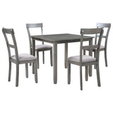 5 Piece Dining Table Grey Set