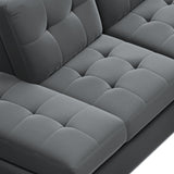 Sectional Sofa with Reversible Chaise Lounge, L-Shaped Couch with Storage Ottoman and Cup Holders