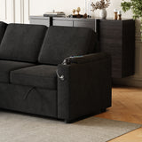 Sleeper Sofa, Sofa Bed - 2 in 1 Pull Out Sofa Bed with Storage Sofa, Sofa Sleeper with Pull Out Bed with Charging Port