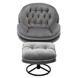 Accent chair  TV Chair  Living room Chair Grey with ottoman