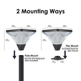 Solar Street Lamp Cap with Base