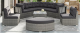 Patio Furniture Set Outdoor Furniture Daybed Rattan Sectional Furniture Set Patio Seating Group With Cushions and Center Table for Patio, Lawn, Backyard, Pool, Grey