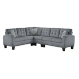 Gray Reversible 4-Piece Sectional Sofa