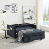 Twins Pull Out Sofa Bed Black Velvet