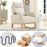 High Backrest Living Room Lounge Arm Rocking Chair