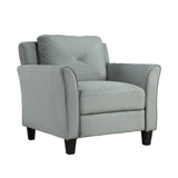 Button Tufted 3 Piece Chair Loveseat Sofa Set