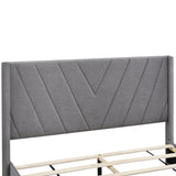 Queen Size Storage Bed Linen Upholstered Platform Bed