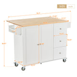 Rolling Mobile Kitchen Island Cart