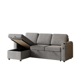 8" Sleeper Sofa, Sofa Bed - 2 in 1 Pull Out Sofa Bed with Storage Sofa, Sofa Sleeper with Pull Out Bed with Charging Port