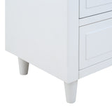 White 3-Drawer Nightstand