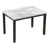 Faux Marble 5-Piece Dining Set Table