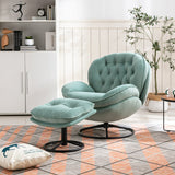 Accent chair  TV Chair  Living room Chair  with Ottoman-TEAL