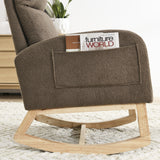 High Backrest Living Room Lounge Arm Rocking Chair