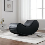 Rocking Leisure chair for back stretching - bench, Relax Yoga Chaise Leather Curved Sofa