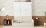 Queen Size Murphy Bed Wall Bed, White