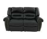 Black 1pc Reclining Loveseat Bonded Leather