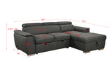 Sectional Sofa with Storage Chaise Bed