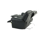 Black 1pc Reclining Loveseat Bonded Leather