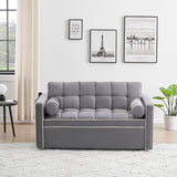 Pull Out Sleeper Sofa Couch, Gray