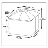 10x10 Ft Outdoor Patio Garden Gazebo Canopy