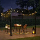 Grey 12 x 9 Ft Outdoor Pergola Patio Gazebo