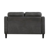 Gray 3pc Sofa Set Microfiber Upholstered