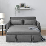 Modern Convertible Sofa Bed with 2 Detachable Arm Pockets