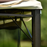 Brown Outdoor Iron Vented Dome Top Patio Gazebo