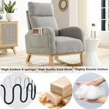 High Backrest Living Room Lounge Arm Rocking Chair