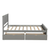 Twin Platform Storage Bed, 2 drawers with wheels