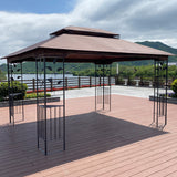 13x10 Outdoor Patio Gazebo Canopy Tent With Ventilated Double Roof And Mosquito net