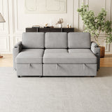 8" Sleeper Sofa, Sofa Bed - 2 in 1 Pull Out Sofa Bed with Storage Sofa, Sofa Sleeper with Pull Out Bed with Charging Port