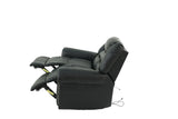 Black 1pc Reclining Loveseat Bonded Leather