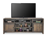 Devine 84 inch TV Stand Console for TVs up to 95 inches, No Assembly Required, Barnwood Finish