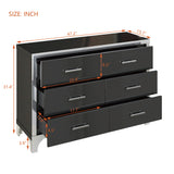 Elegant High Gloss Dresser with 6 Drawers