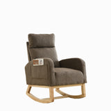 High Backrest Living Room Lounge Arm Rocking Chair