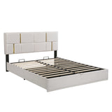 Queen 2-Piece Bedroom Set Upholstered Platform Bed with Hydraulic Storage