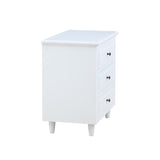 White 3-Drawer Nightstand