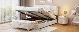 Queen 2-Piece Bedroom Set Upholstered Platform Bed with Hydraulic Storage