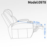 Power Lift Recliner Chair for Elderly, Massage and Lumbar Heating, Two Cup Holders and USB Charge Port