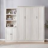 Queen  Murphy Bed Rustic White