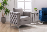 Modern Velvet Armchair Tufted Button