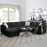 Black  Sectional Sofa Couch