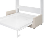 Queen Size Murphy Bed Wall Bed, White