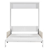 Queen Size Murphy Bed Wall Bed, White