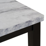 Faux Marble 5-Piece Dining Set Table