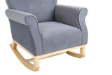 Grey Modern Rocking Chair Upholstered