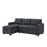 Pull Out Sectional Sofa with Storage Chaise