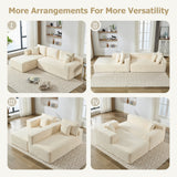 Beige Chenille Compressible Sofa