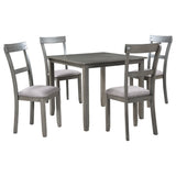 5 Piece Dining Table Grey Set